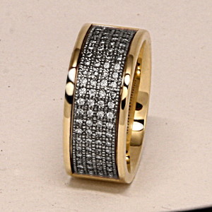 obrączka z brylantami 0,31ct